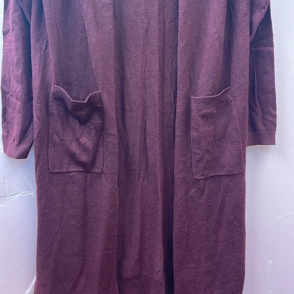Love Tree maroon long length panel sweater Cardigan, size Large - Picture 3 of 4